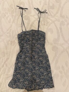 Abercrombie Blue Floral Tie-Strap Sundress